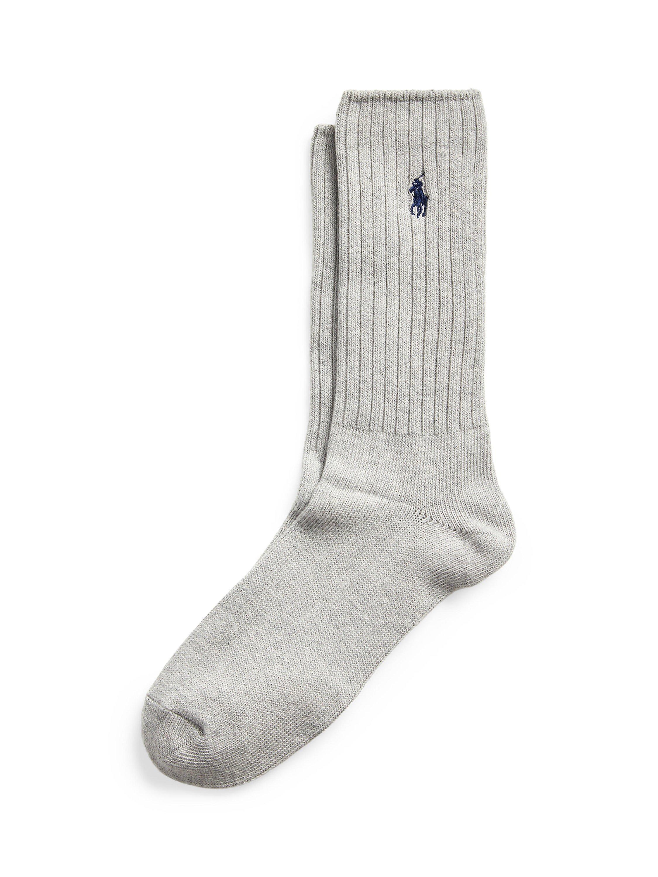 Polo Ralph Lauren Ribbed Cotton Socks One Size Grey