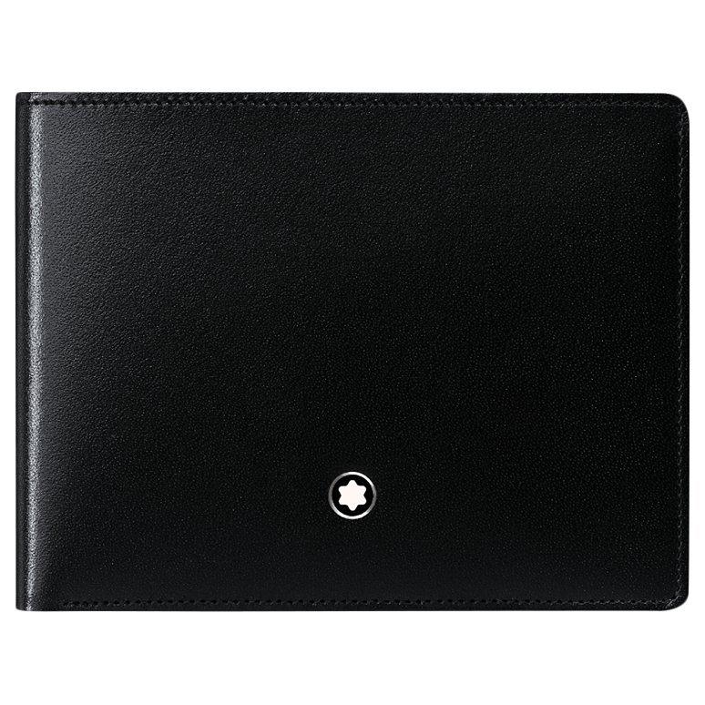 Product image 1 of 4, which shows Montblanc Meisterstück 6 Card Leather Wallet, Black