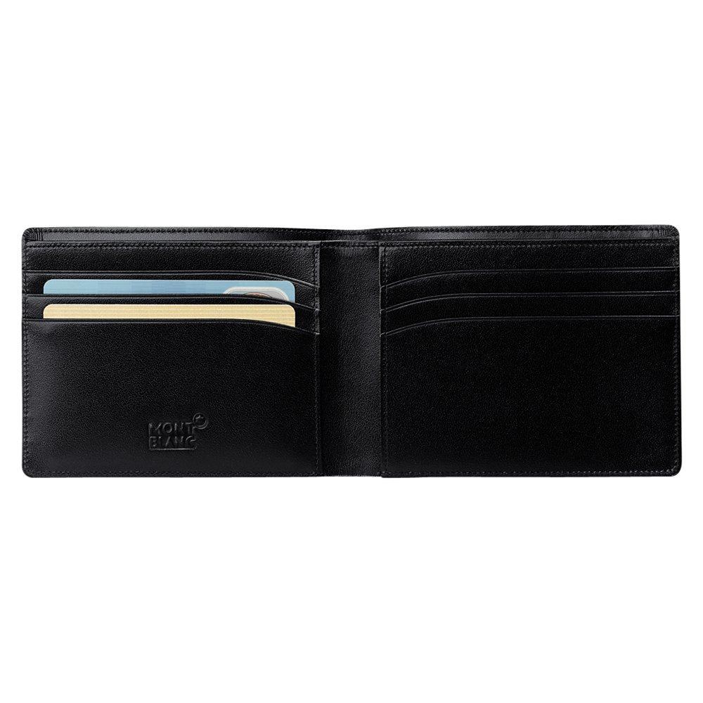 Product image 2 of 4, which shows Montblanc Meisterstück 6 Card Leather Wallet, Black