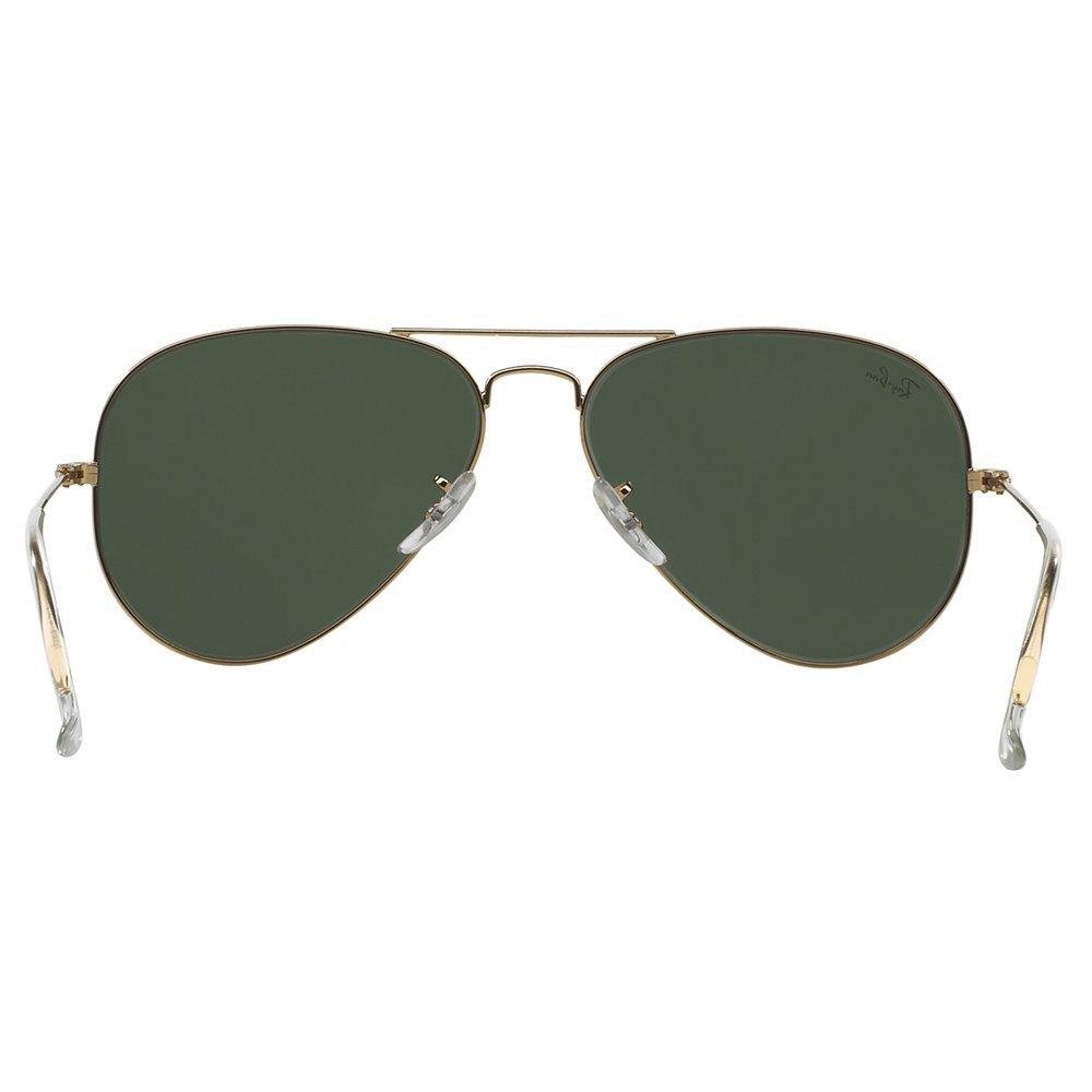 Product image 7 of 10, which shows Ray-Ban RB3025 Unisex Aviator Sunglasses, Gold/Dark Green