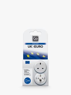 Go Travel UK-EU Adaptor, White