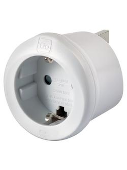 Go Travel Visitor EU to UK Adaptor, White - view 2, White