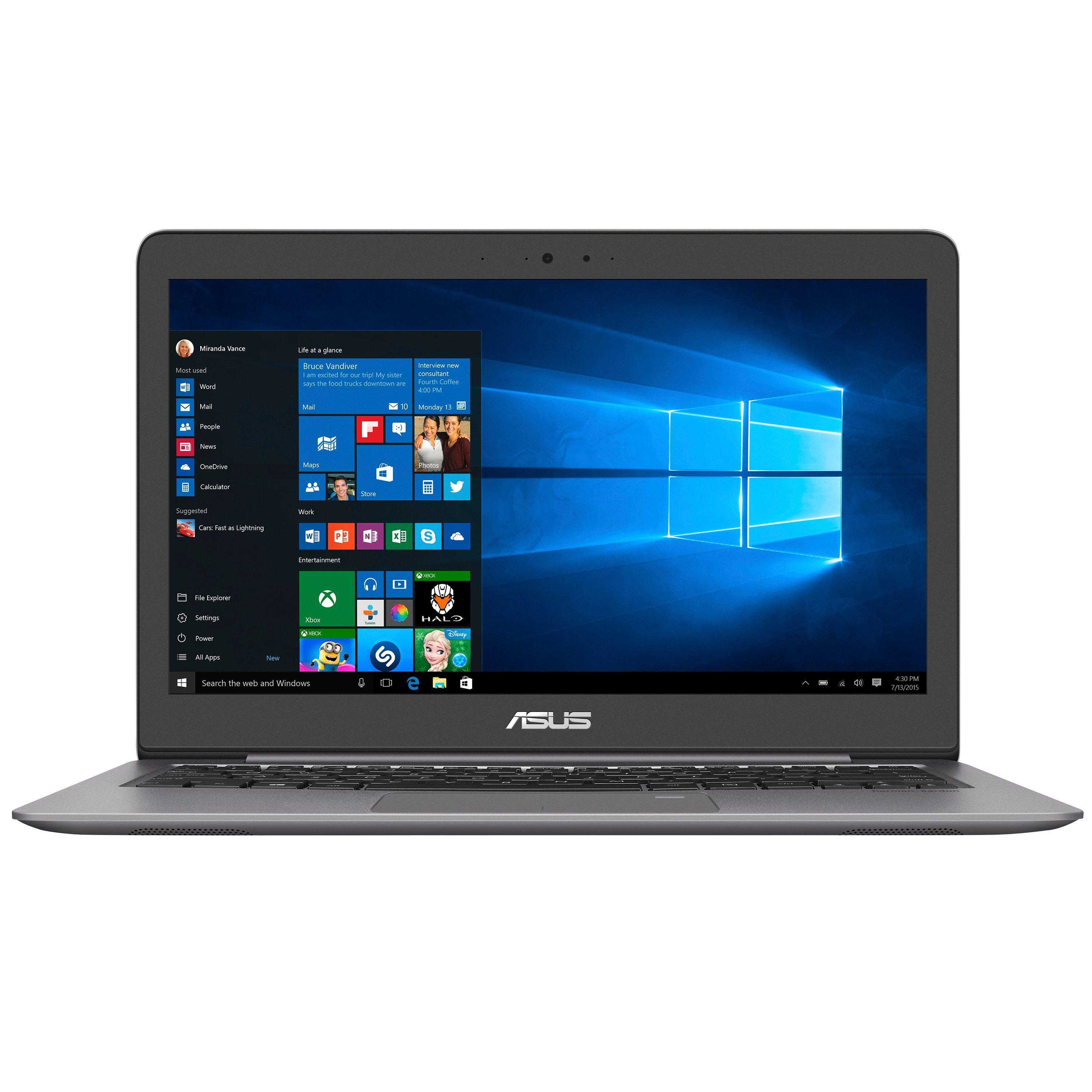 ASUS ZenBook UX310 Laptop, Intel Core i3, 4GB RAM, 256GB SSD, 13.3", Grey