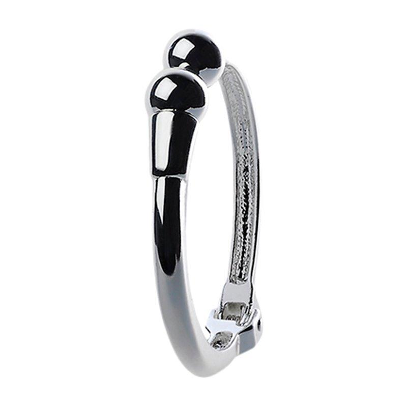 Adele Marie Hinged Bangle, Silver