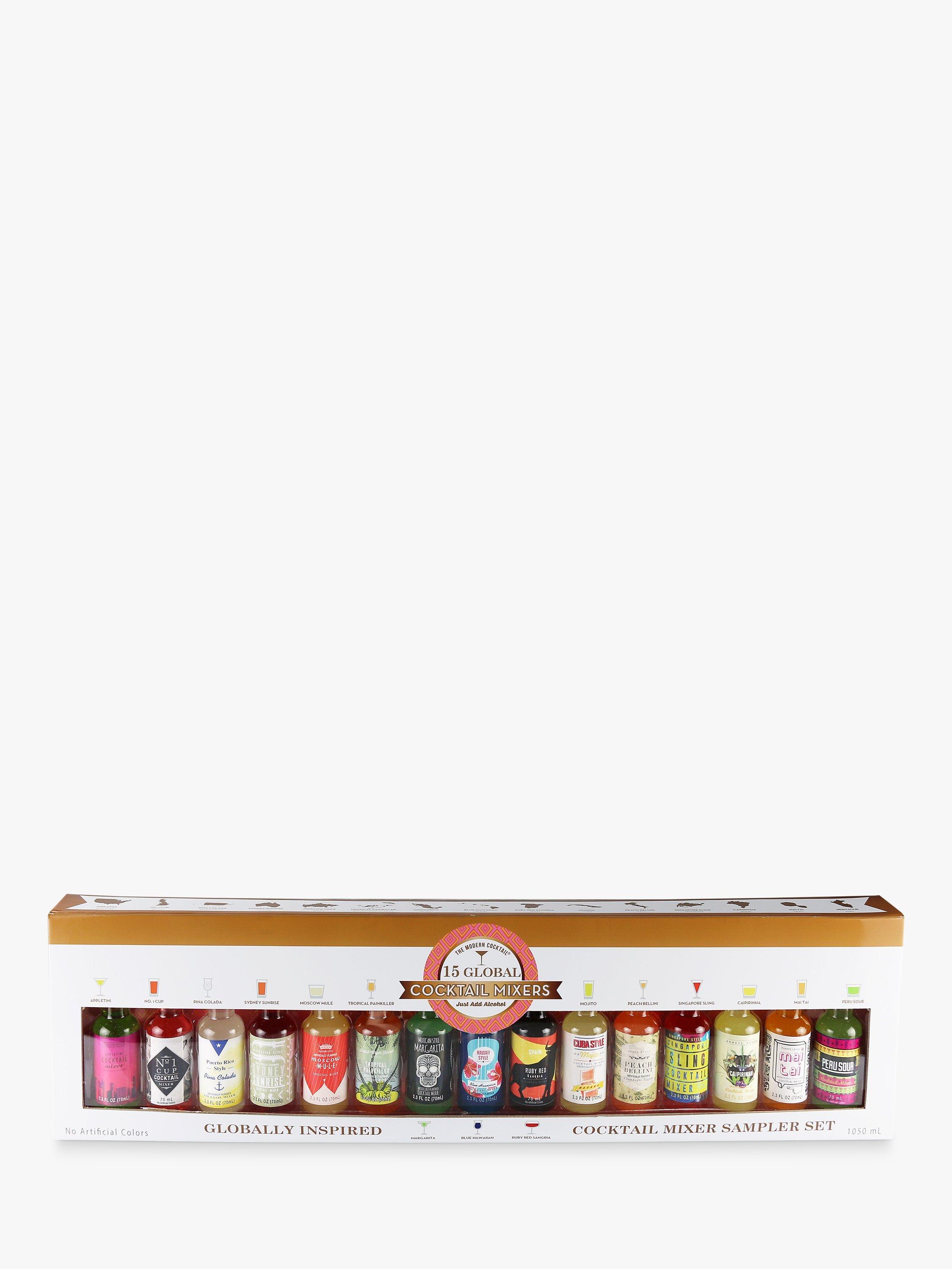 Modern Cocktails Globally Inspired Cocktail Mixer Samplers, Set of 15