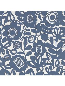 Scion Kukkia Wallpaper, Ink 111510