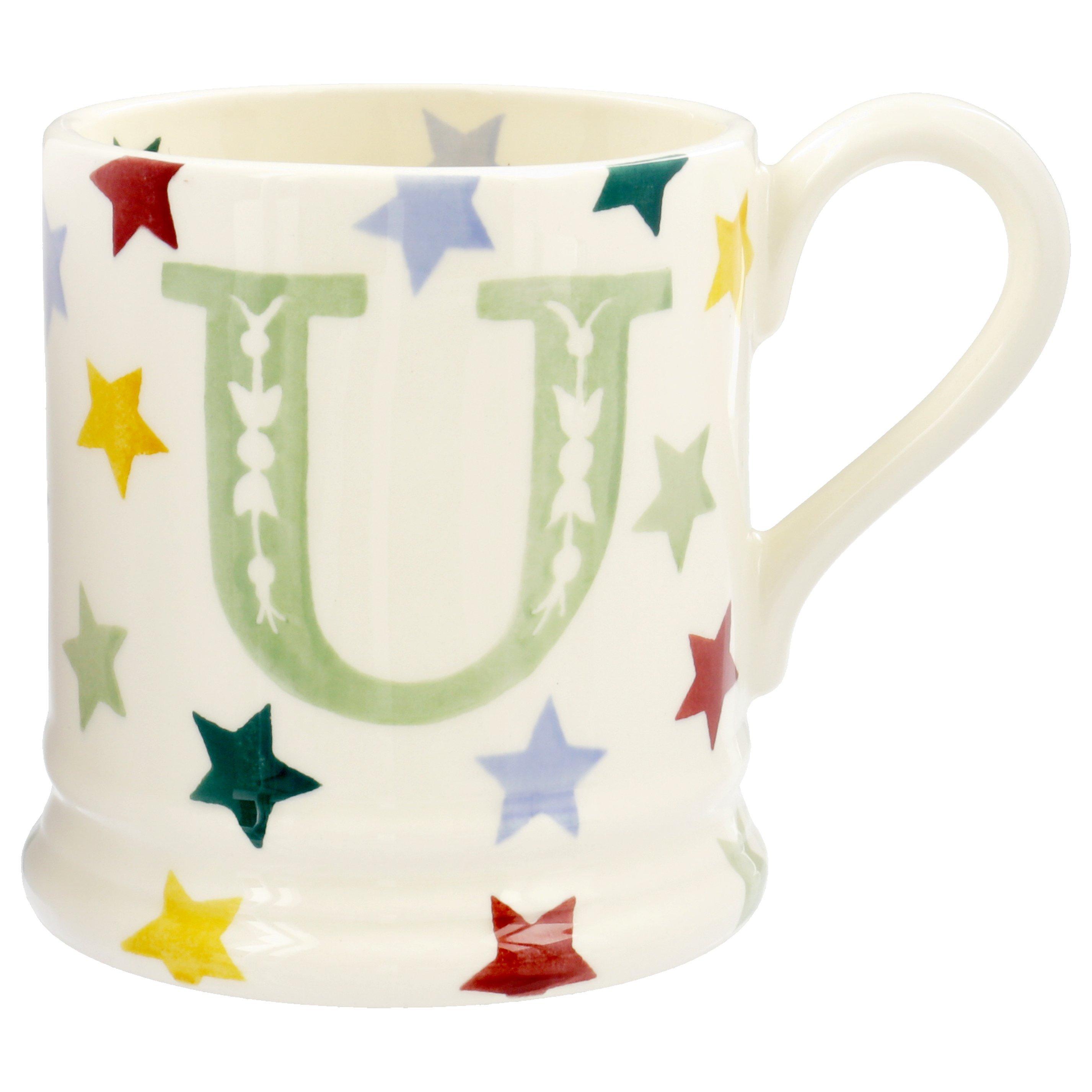 Emma Bridgewater Polka Stars Alphabet Mug, U, 310ml