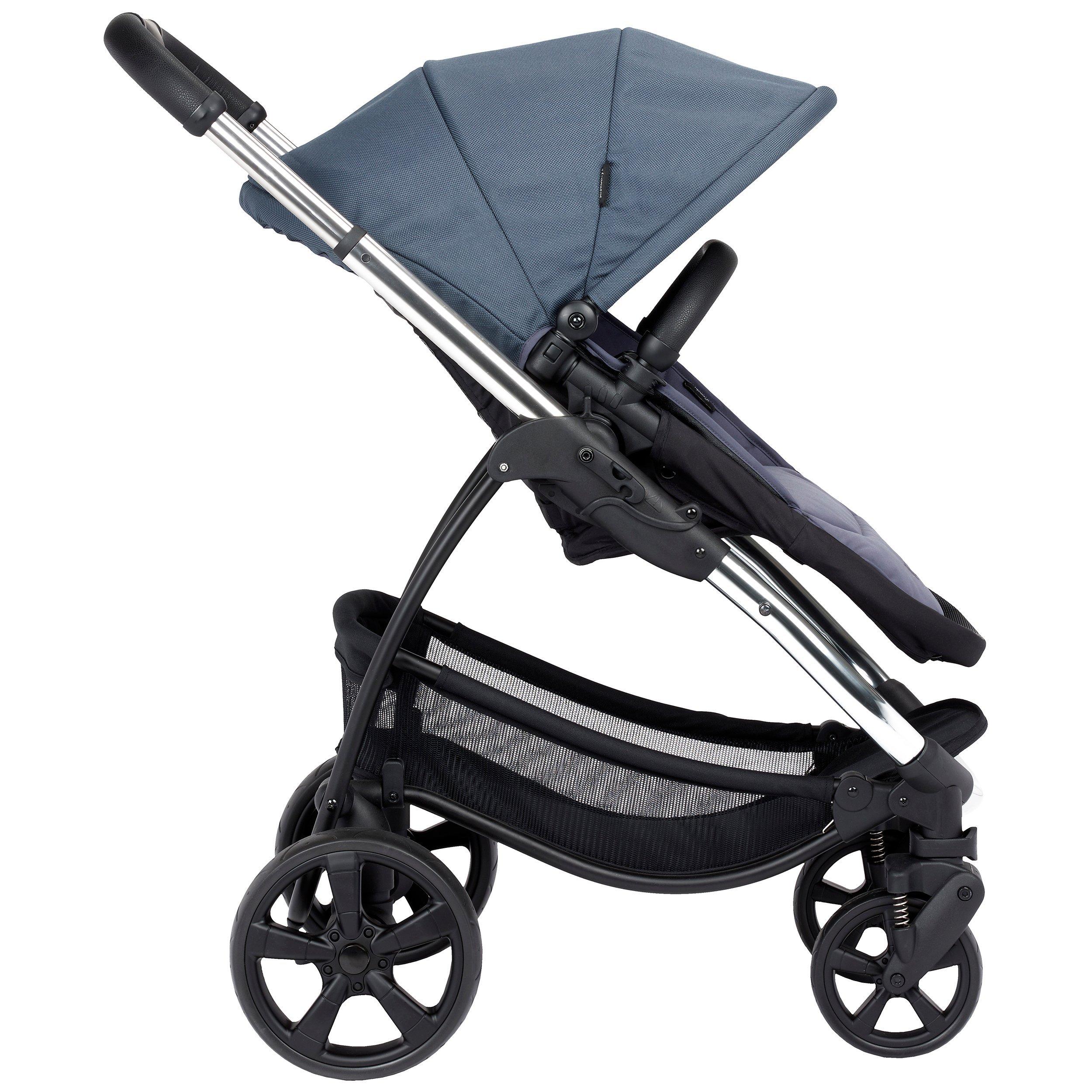 iCandy Strawberry Pushchair with Chrome Chassis Carrycot Slate Grey