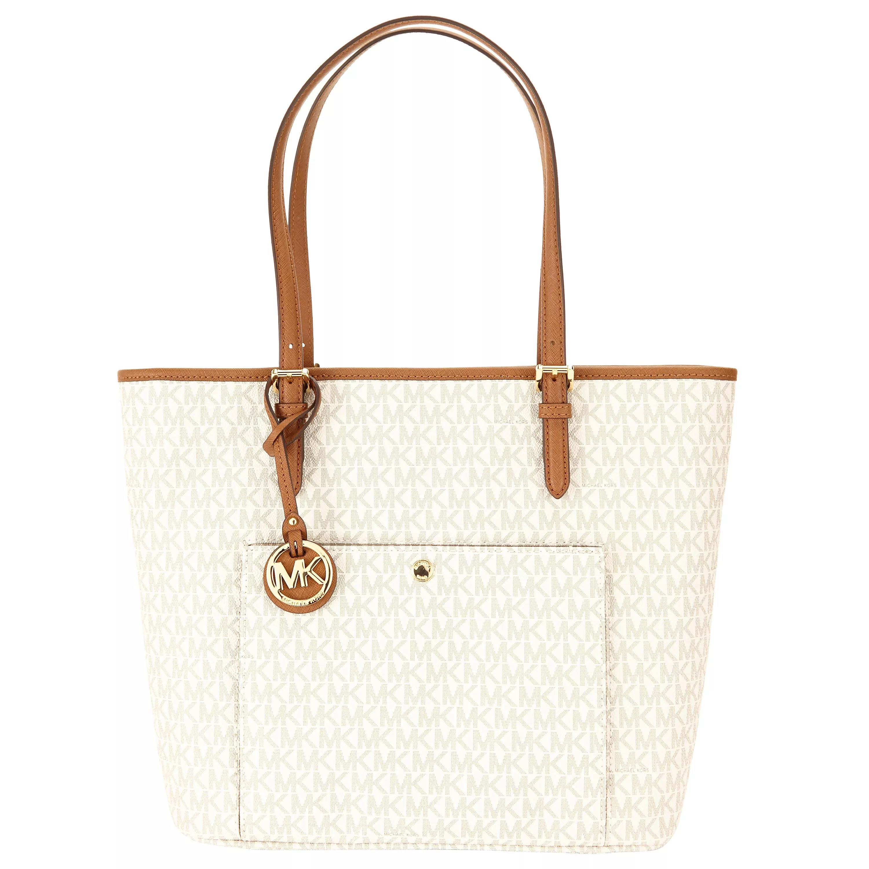 Michael kors jet set medium top zip snap pocket tote best sale