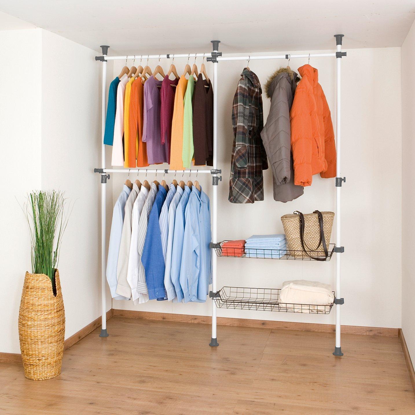 Wenko telescopic clothes rack system sale