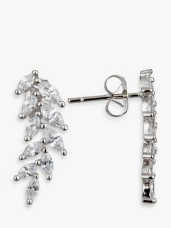 Ivory & Co. Icon Marquise Cubic Zirconia Cluster Drop Earrings, Silver, Silver
