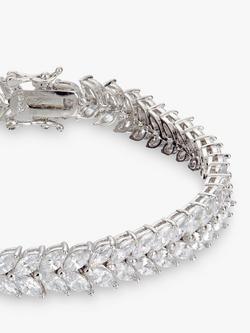 Ivory & Co. Icon Marquise Cubic Zirconia Bracelet, Silver - view 2, Silver