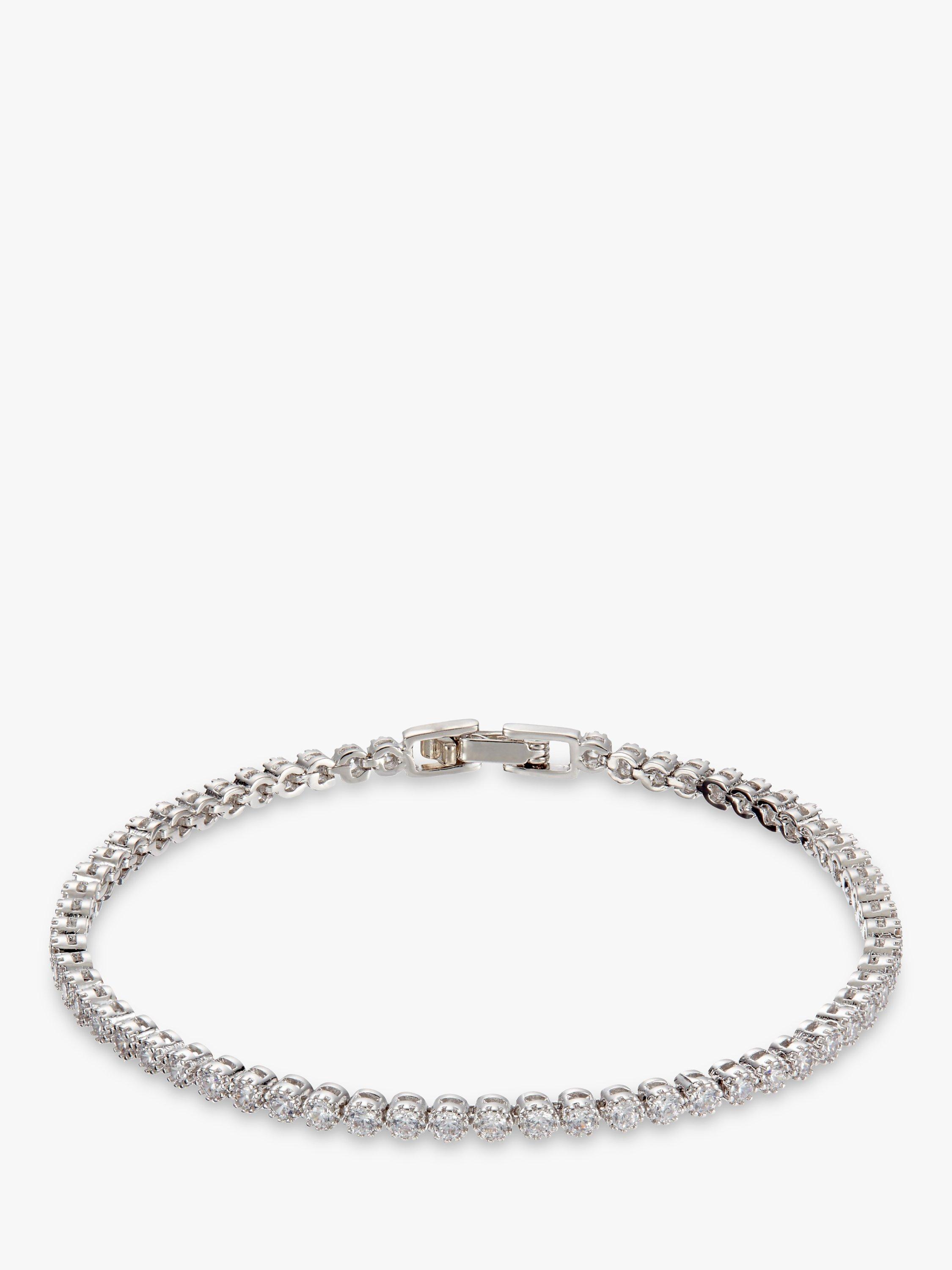Product image 1 of 5, which shows Ivory & Co. Silhouette Round Cubic Zirconia Tennis Bracelet, Silver