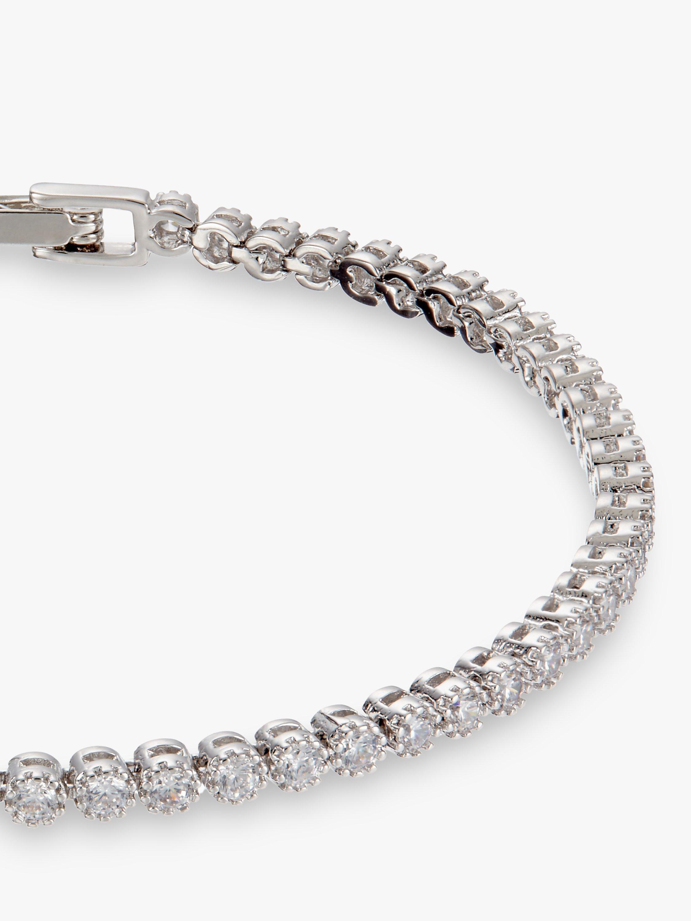Product image 2 of 5, which shows Ivory & Co. Silhouette Round Cubic Zirconia Tennis Bracelet, Silver