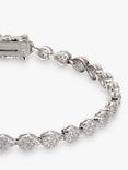 Ivory & Co. Aria Teardrop Cubic Zirconia Pave Tennis Bracelet, Silver