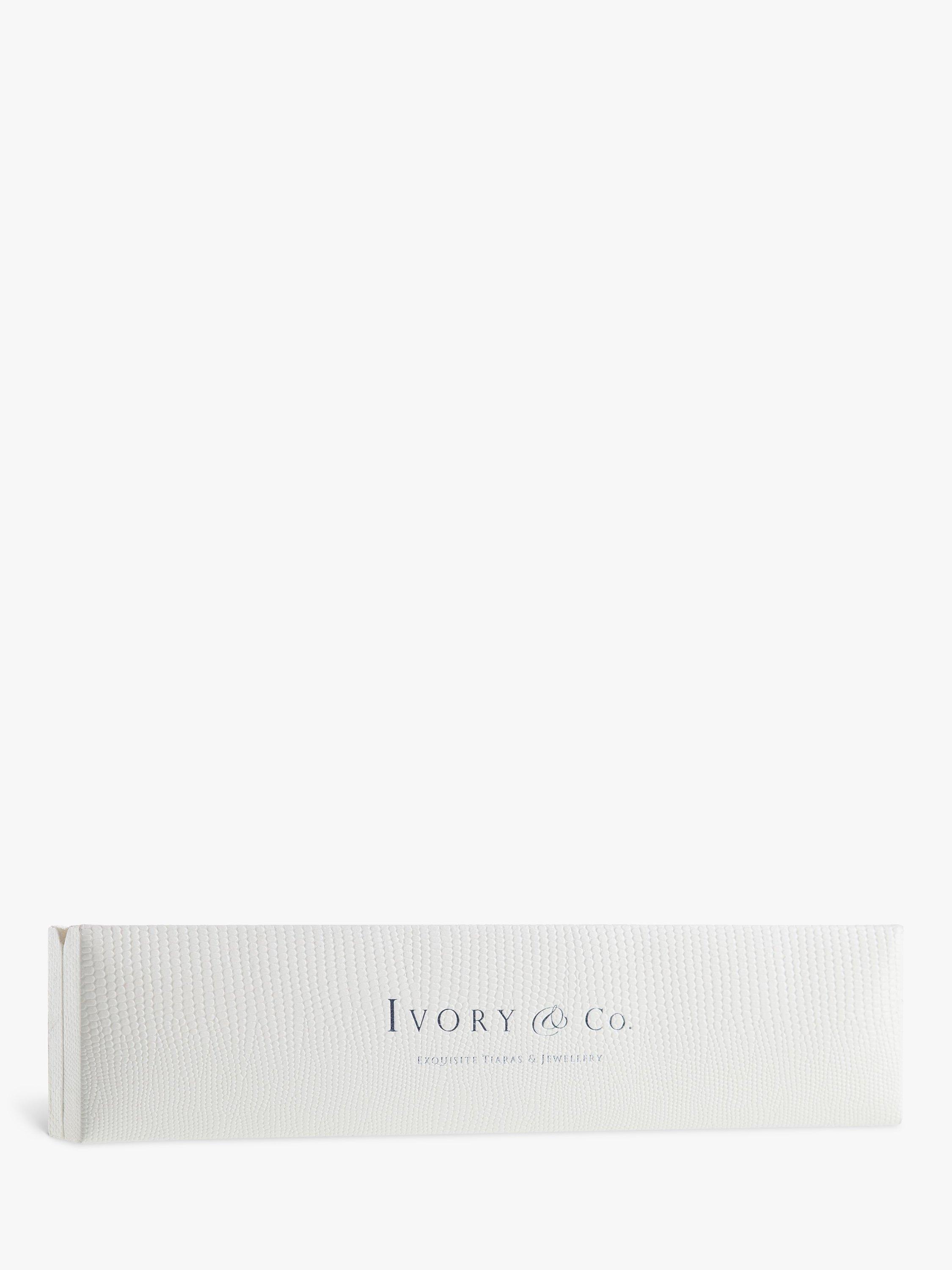 Product image 3 of 5, which shows Ivory & Co. Aria Teardrop Cubic Zirconia Pave Tennis Bracelet, Silver