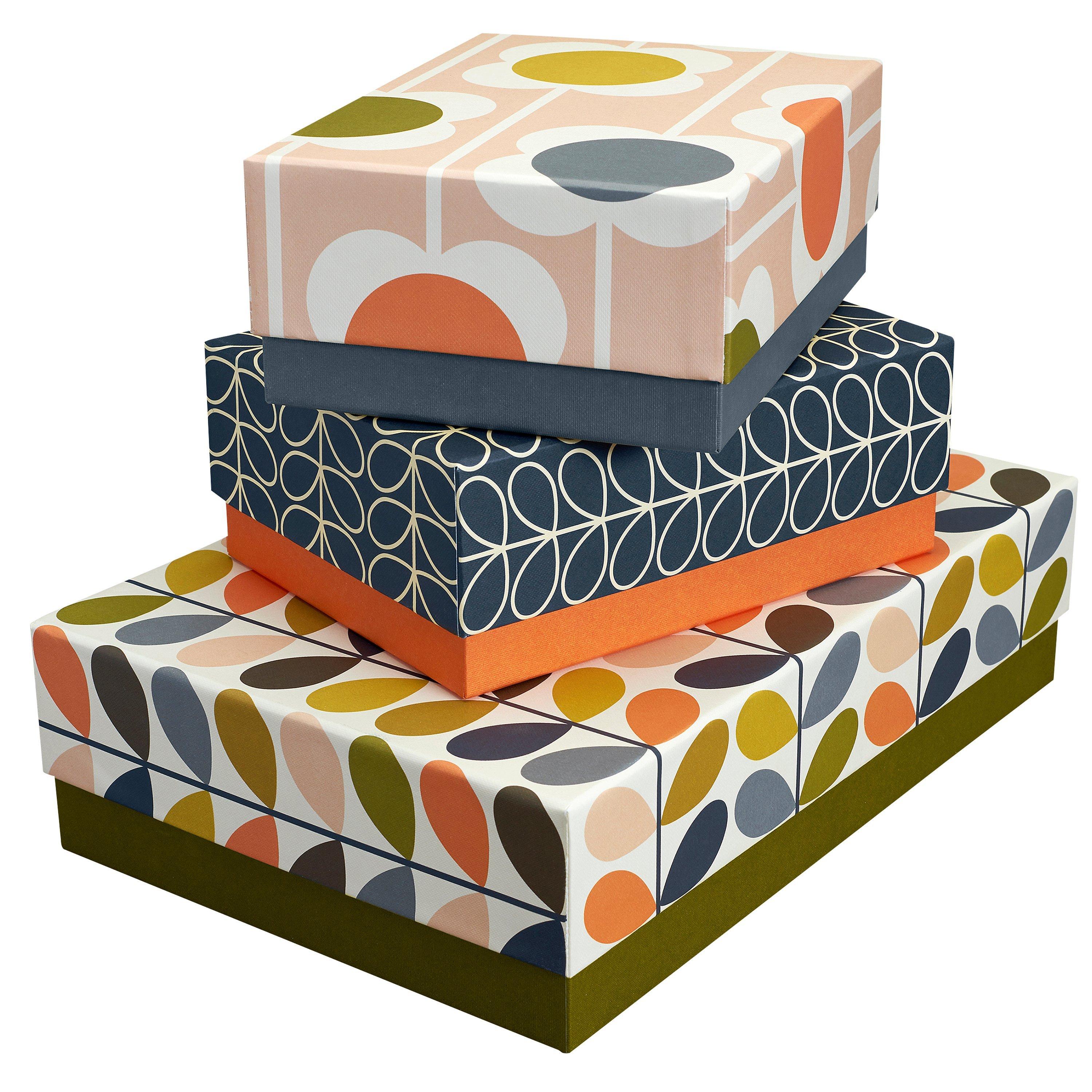 Orla Kiely Floral Storage Boxes, Set of 3