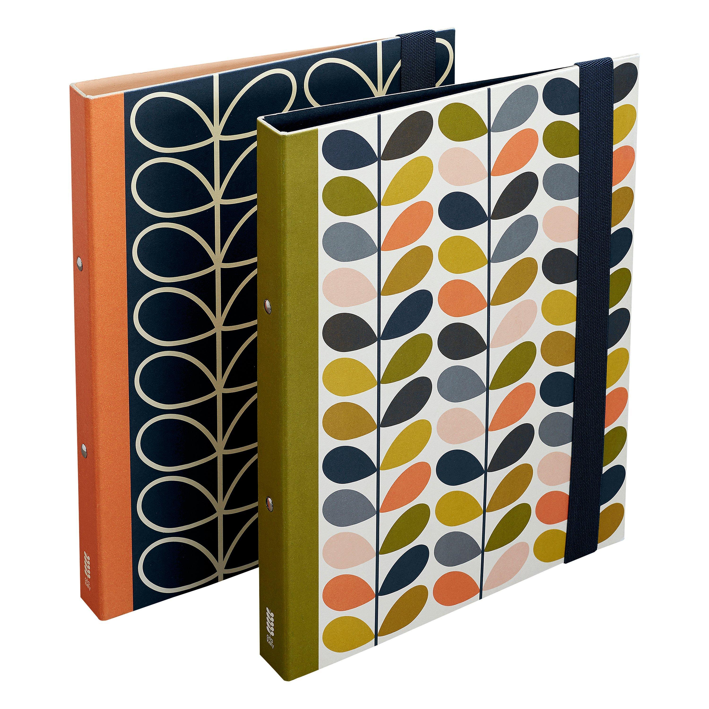 Orla Kiely Slim Linear Stem Ringbinders, Pack of 2
