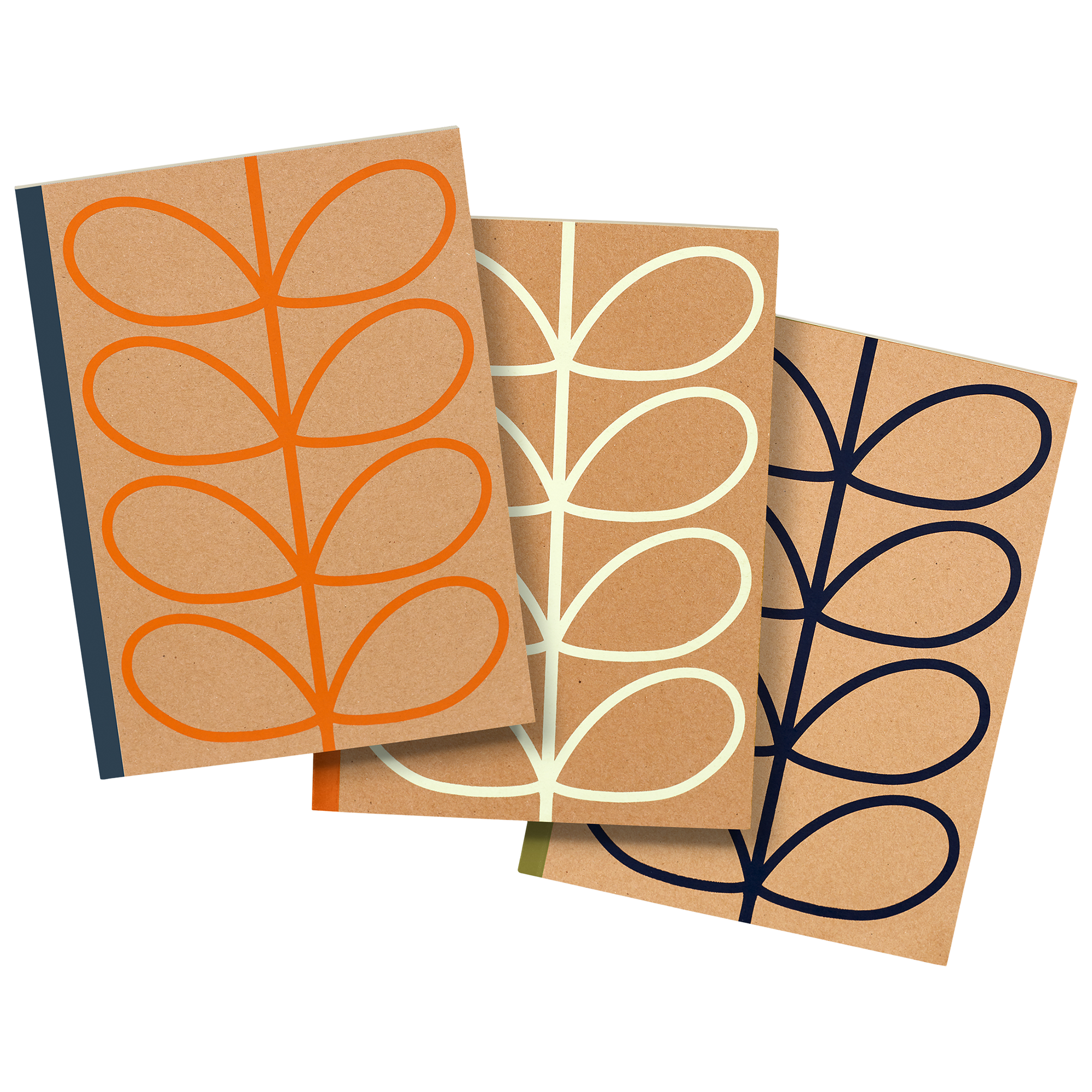 Orla Kiely Large Kraft Notebooks, Pack of 3