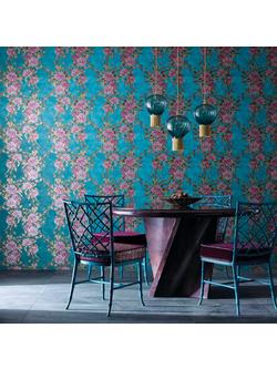 Osborne & Little Rhodora Wallpaper - view 2, Blue W7022-01