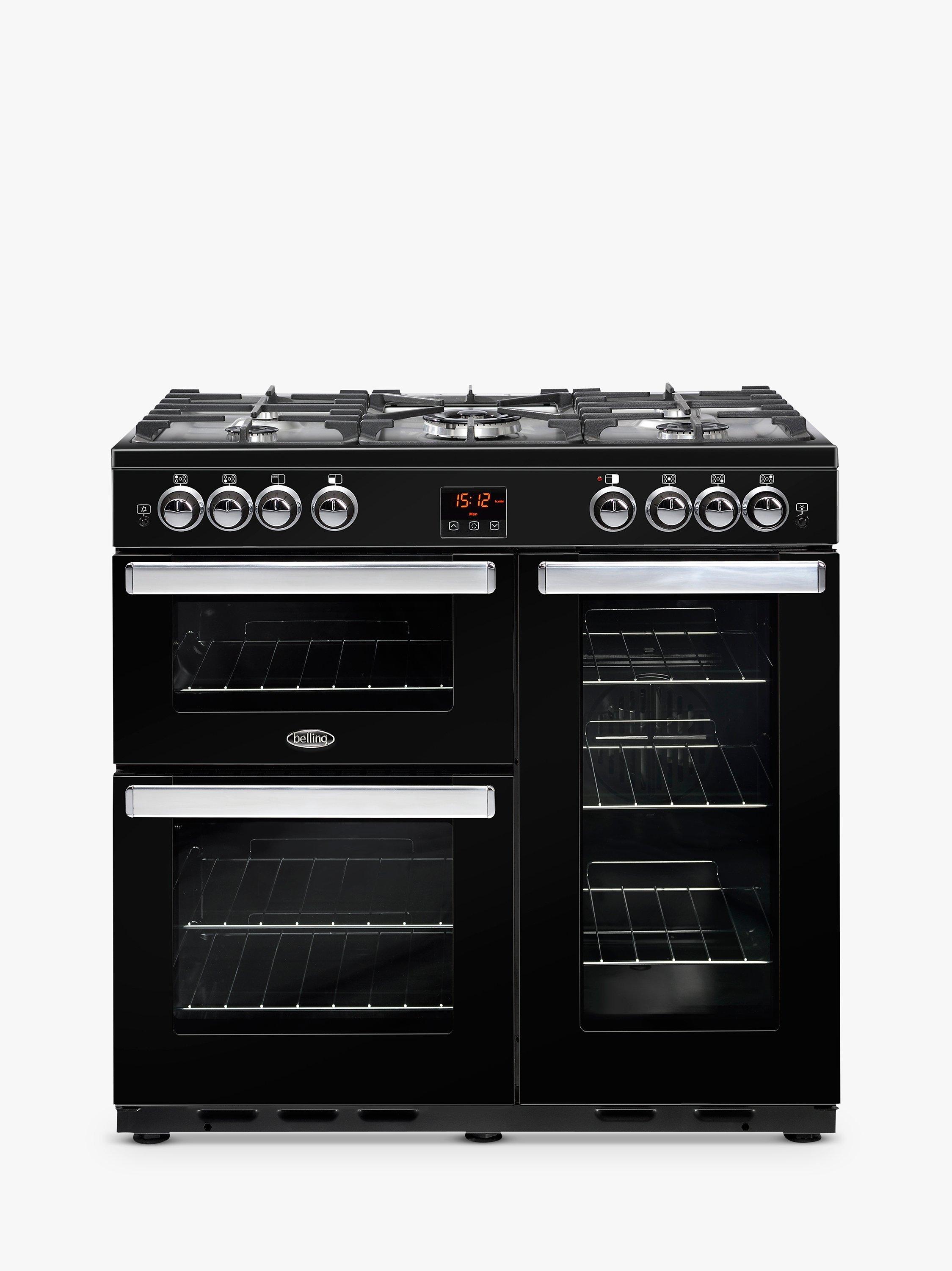 Belling Cookcentre 90G Gas Range Cooker, Black