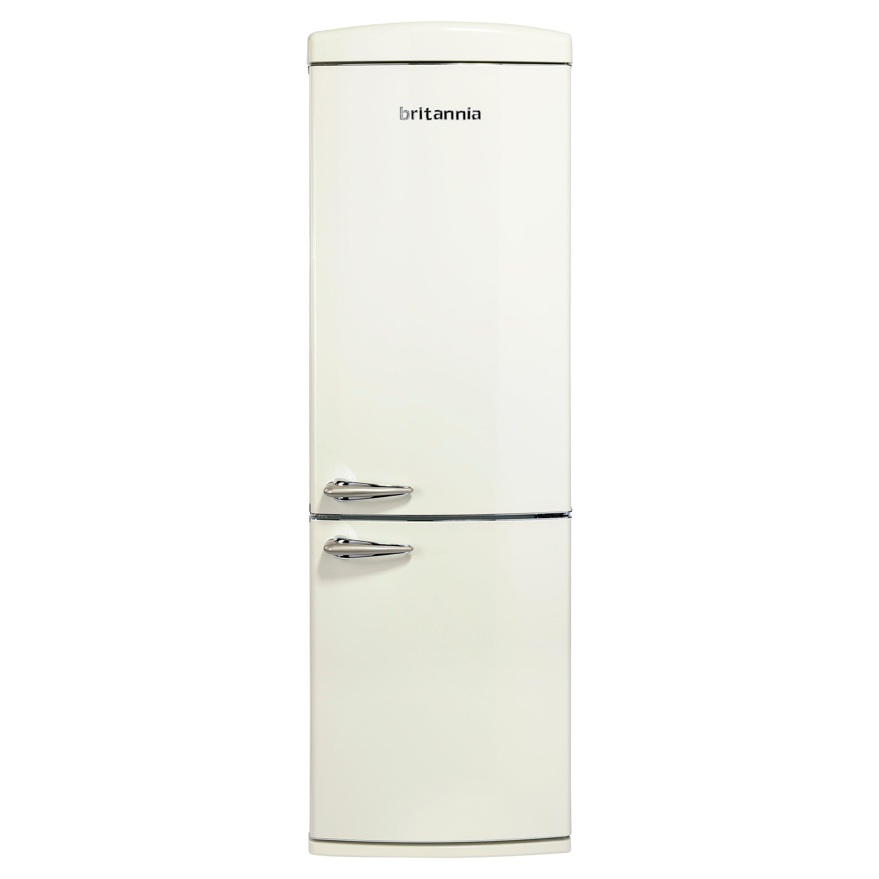 Britannia Breeze Retro Fridge Freezer, A+ Energy Rating, 60cm Wide, Cream