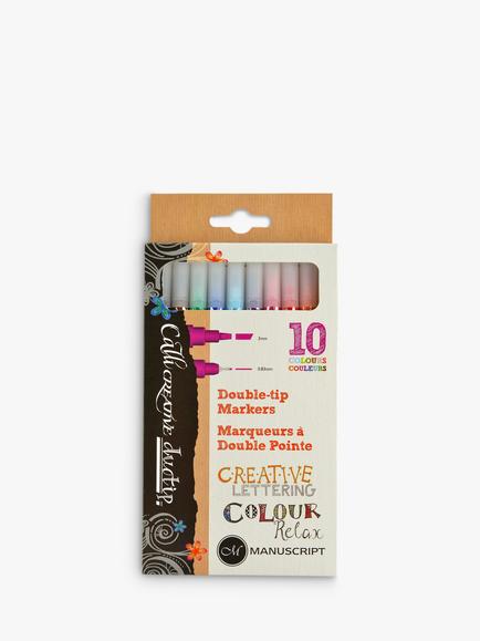 Manuscript Callicreative Duo Tip Marker Pens, Pack of 10, Multi