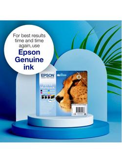 Epson Cheetah T0715 Inkjet Printer Cartridge Multipack, Pack of 4 - view 2, Multi