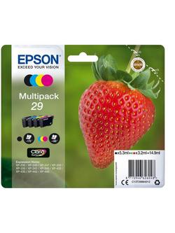 Epson Strawberry 29 Inkjet Printer Cartridge Multipack, Pack of 4, Multi
