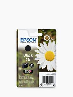 Epson Daisy 18 Inkjet Printer Cartridge, Black, Black