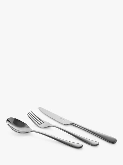 Robert Welch Kingham Bright Stainless Steel Cutlery Set, 24 Piece/6 Place Settings - view 2, Stainless Steel