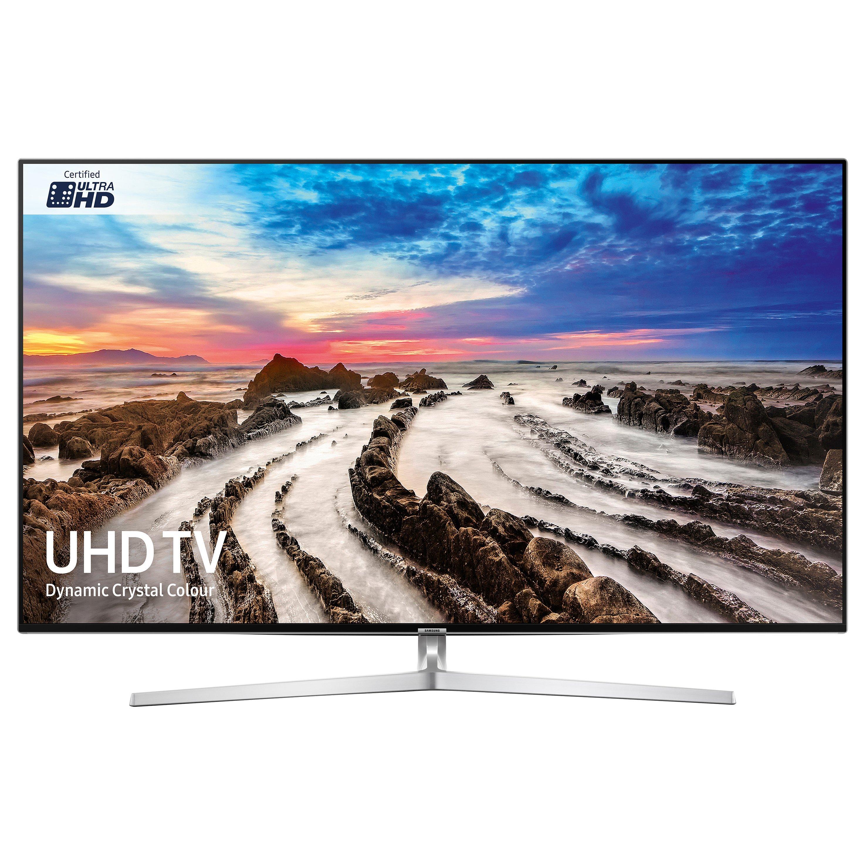 Samsung UE75MU8000 HDR 4K Ultra HD Smart TV, 75" with TVPlus/Freesat HD, Dynamic Crystal Colour & 360 Design, Ultra HD Certified, Silver