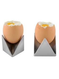 Alessi 'Roost' Double Egg Cup - view 2, Silver