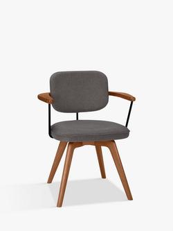 John Lewis Soren Office Chair, Ivory/Natural, Grey/Brown