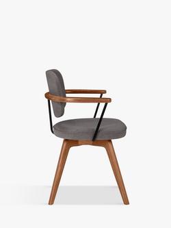 John Lewis Soren Office Chair, Ivory/Natural - view 2, Grey/Brown