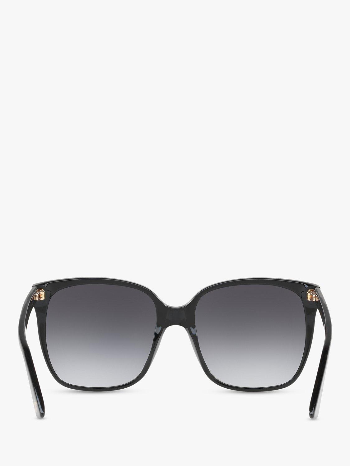 Gucci GG0022S Square Sunglasses, Matte Black/Grey Gradient