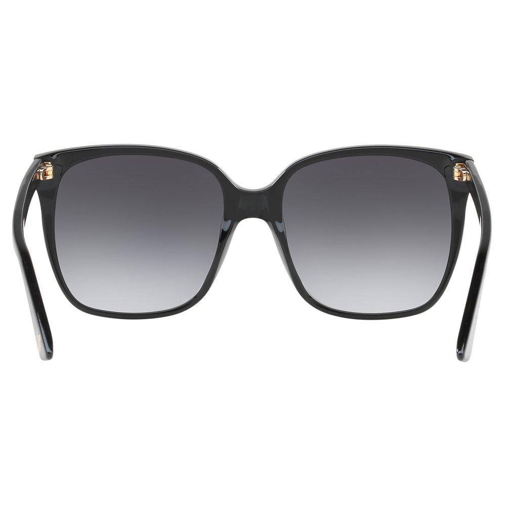 Gucci GG0022S Square Sunglasses, Matte Black/Grey Gradient