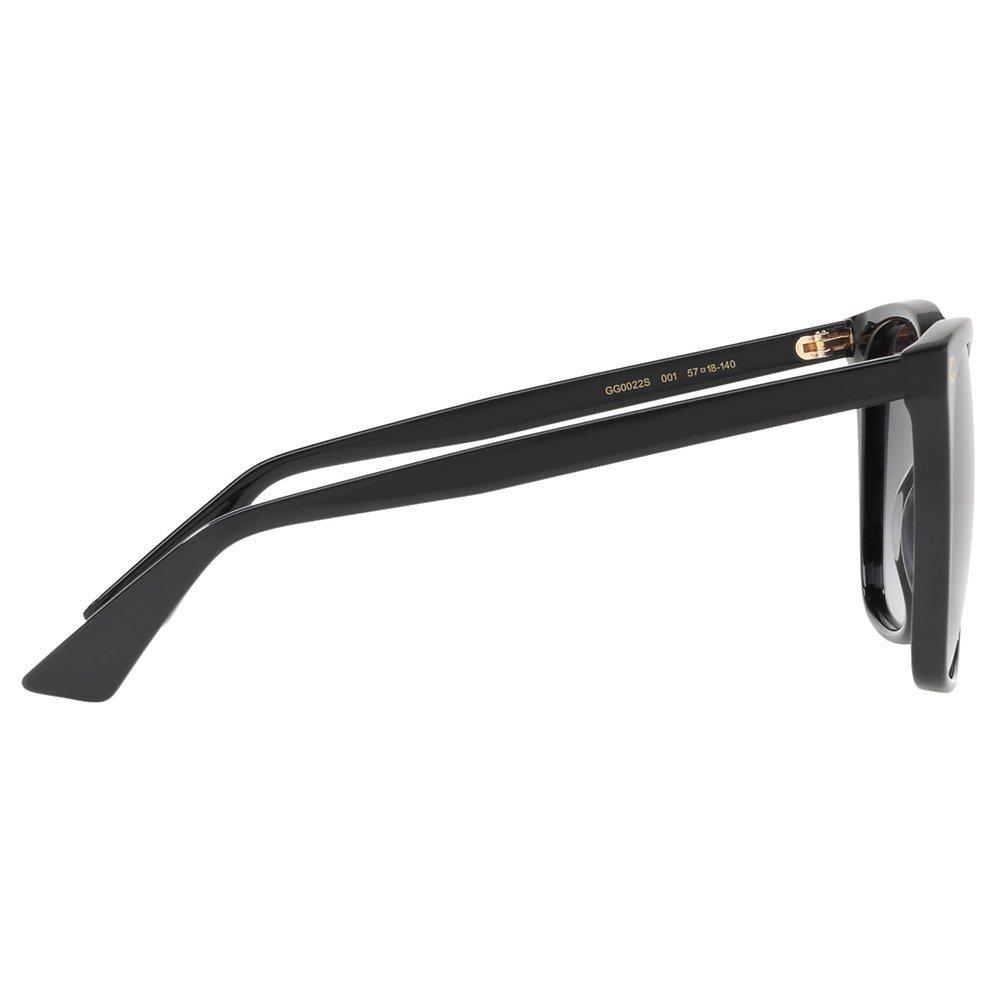 Gucci GG0022S Square Sunglasses, Matte Black/Grey Gradient