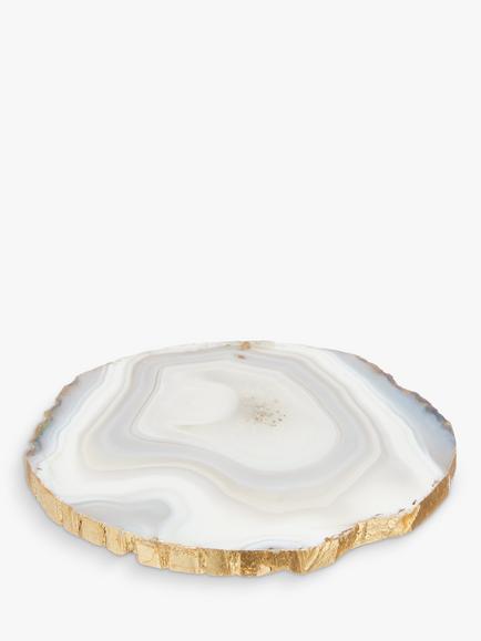 John Lewis Agate Coasters, Set of 4, Assorted Colours, Multi