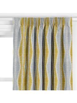 John Lewis Iris Leaf Made to Measure Curtains or Roman Blind, Citrine - view 2, Citrine