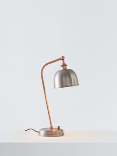 John Lewis Baldwin Desk Lamp, Pewter/Copper