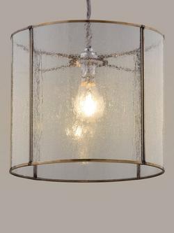 John Lewis Leighton Easy-to-Fit Bubble Glass Ceiling Shade, Clear