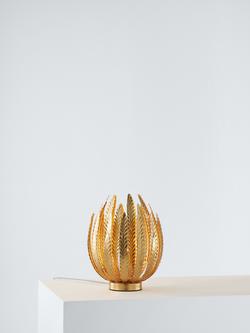 John Lewis Montserrat Leaf Table Lamp, Gold, Gold