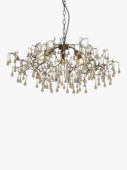 John Lewis Victoria 3 Light Ceiling Light, Large, Brown