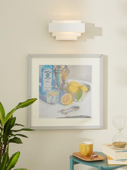 John Lewis Mezze Metal Wall Light, White - view 2, White
