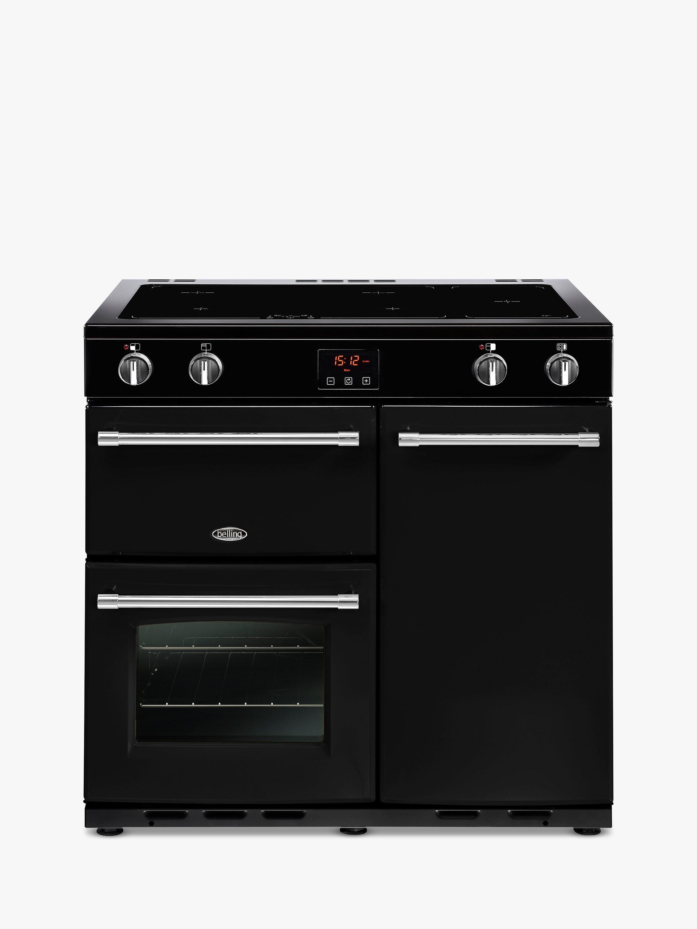 Belling Farmhouse 90EI Electric Induction Range Cooker, Black