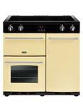 Belling Farmhouse 90EI Electric Induction Range Cooker, Cream