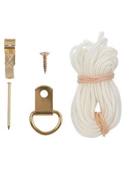 Frank Shaw Picture Hanging Kit, Brass - view 2, Multi