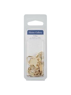 Frank Shaw Large & Small Brass Plated D Rings, Pack of 8
