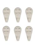 Frank Shaw Medium Hard Wall Hooks, Pack of 6